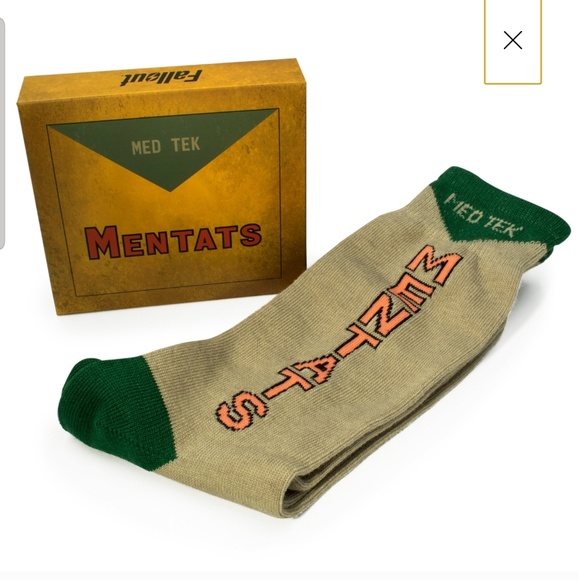 Fall Out Other - Fallout 76 Med Tek Mentats Crew Socks New Official